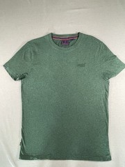 Superdry Men’s Vintage Logo Embroidered Crew Neck T-Shirt Green Marl Size XL