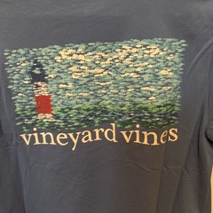 Vineyard Vines Men Size S Whale Pocket Crew neck T-Shirt Tee Color Blue Cotton