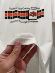 Sunkist Kids & Cowboy Wrestling Shirt OSU Vintage 1980s Freestyle USA OKST Pokes