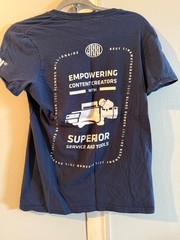ARRI Anvil Lightweight Blue VISIONARRI Team 100% Cotton T-Shirt Small