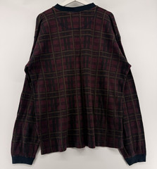 Vintage Northwest Territory Men’s Waffle Knit Henley Shirt Red XL