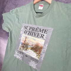 Supreme D’Hiver 2019 2020 Winter Graphic Tee Sage Green Large Streetwear Shirt