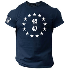 45 47 TRUMP T Shirt Maga American Flag USA S-2XL