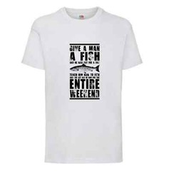 Fishing Give A Man A Fish Humour Novelty T Shirt Various Colours And Sizes