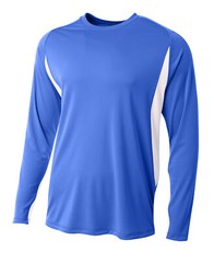 A4 Mens Micro Poly 4oz. Interlock Color Block Cooling Performance T-Shirt N3183