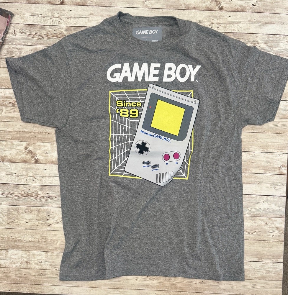 Nintendo Game Boy Men’s Graphic Tee Since ‘89 Vintage Inspired Gaming