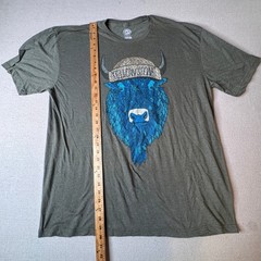 Duck Company Yellowstone National Park Blue Bison Graphic Tee Olive Green 2X