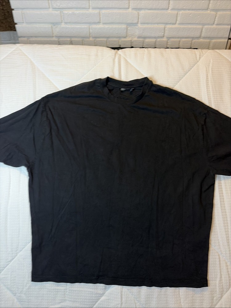ASOS DESIGN Mens Size L Black Oversized Boxy Drop Shoulder Crew Neck T-Shirt Tee