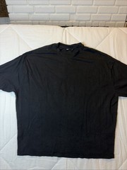 ASOS DESIGN Mens Size L Black Oversized Boxy Drop Shoulder Crew Neck T-Shirt Tee