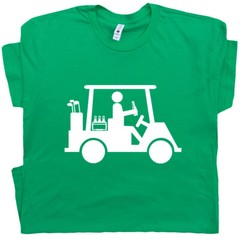 Golf Cart T Shirt Drinking Beer Golfing Golfer Funny Caddyshack Humor Gift Tee