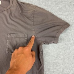 M. SINGER Shirt Mens Medium Brown Pocket Crewneck Cotton Tee Made In USA