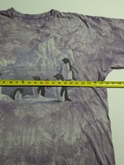 The Mountain 1999 Unisex XL Purple Tie-Dye Penguin Graphic Logo Crew Neck Tee