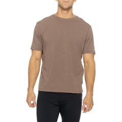 Kenneth Cole Active Tech Crew Neck Short Sleeve T-Shirt UPF 50+ Brown Sz M