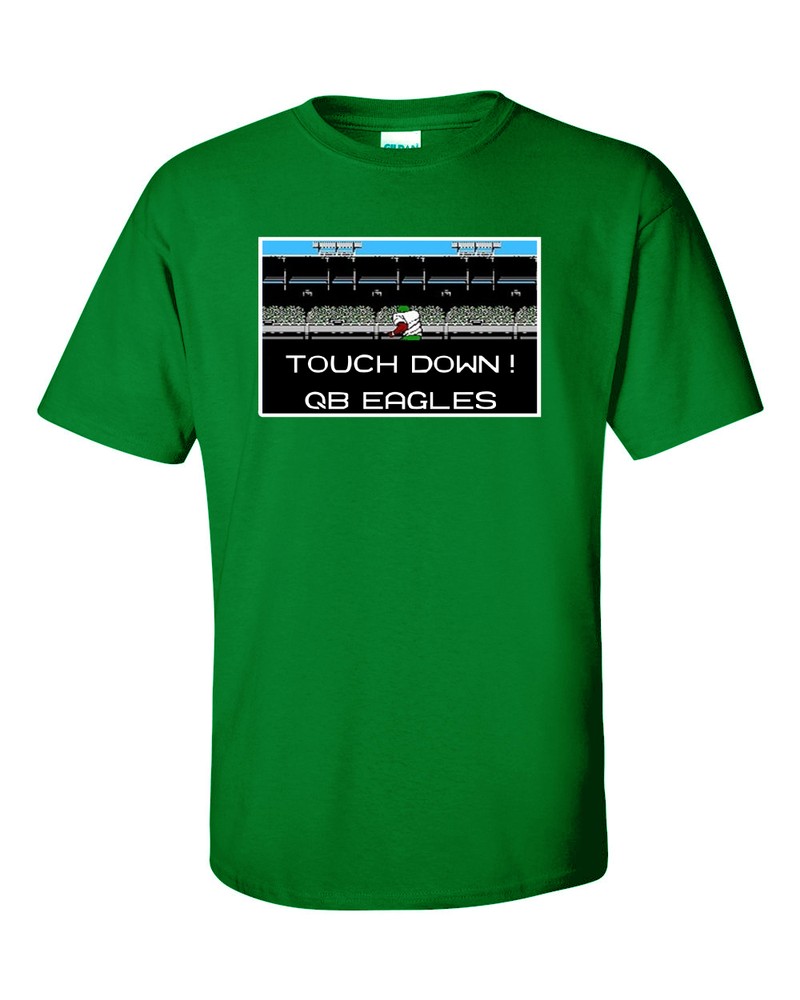 Tecmo Bowl Touchdown! QB Eagles T-shirt S-XXXXXL Throwback Nes Nintendo