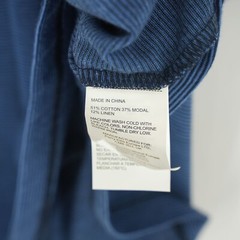 Perry Ellis Men’s Short-Sleeve Shirt XL Blue Black Striped Pocket NWT