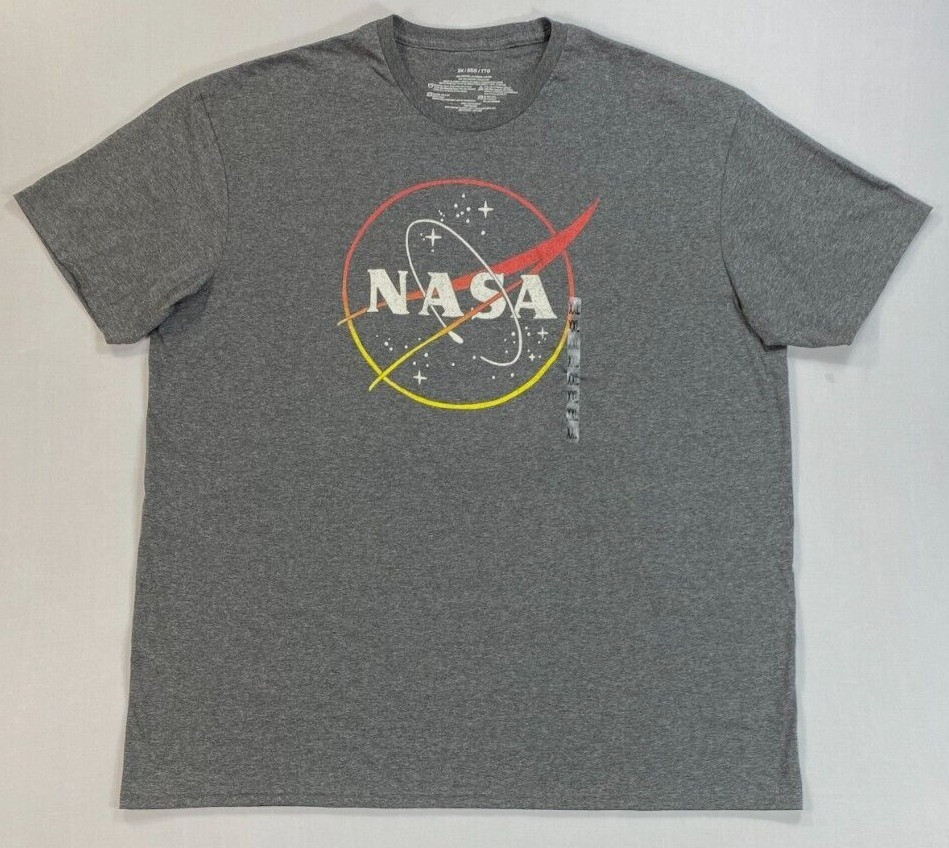 NEW Men’s NASA Short Sleeve Distressed Screen Print T-Shirt XXL