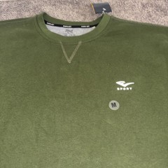 Everlast Cotton Crew Neck Sweatshirt Sweater Green Pullover Men’s Size Large M