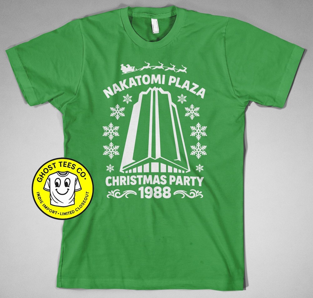 Die Hard Nakatomi T-Shirt Plaza Christmas party 1988 bruce willis hans holiday