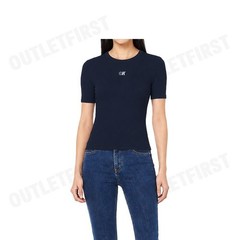 CALVIN KLEIN MODAL STRETCH MONOGRAM LOGO GRAPHIC SLIM T-SHIRT COLOR NAVY CODE: