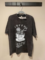 ‘Coffee or Death’ Graphic Tee oversized Premium Cotton Streetwear Fast shipping