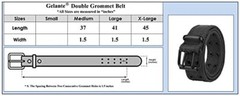 Canvas Double Grommet Hole Belt 12 Colors