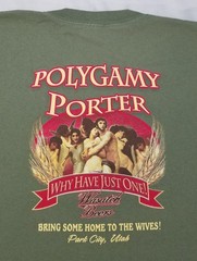Vintage Polygamy Porter Wasatch Brewery Park City Utah Beer shirt size 2XL