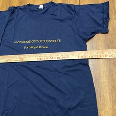 Vintage Screen Stars Blue “I Got Kicked Out of Cub Scouts” Shirt Single Stitch