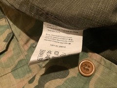 RECOLOURED ARMY SCOTCH & SODA TWILL CAMO BUTTON UP LONG SLEEVE ( MENS L ) AS IS