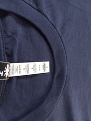 Humants Men’s Large Workwear /Outdoor Jersey Pocket Tee Navy Blue heather Cotton