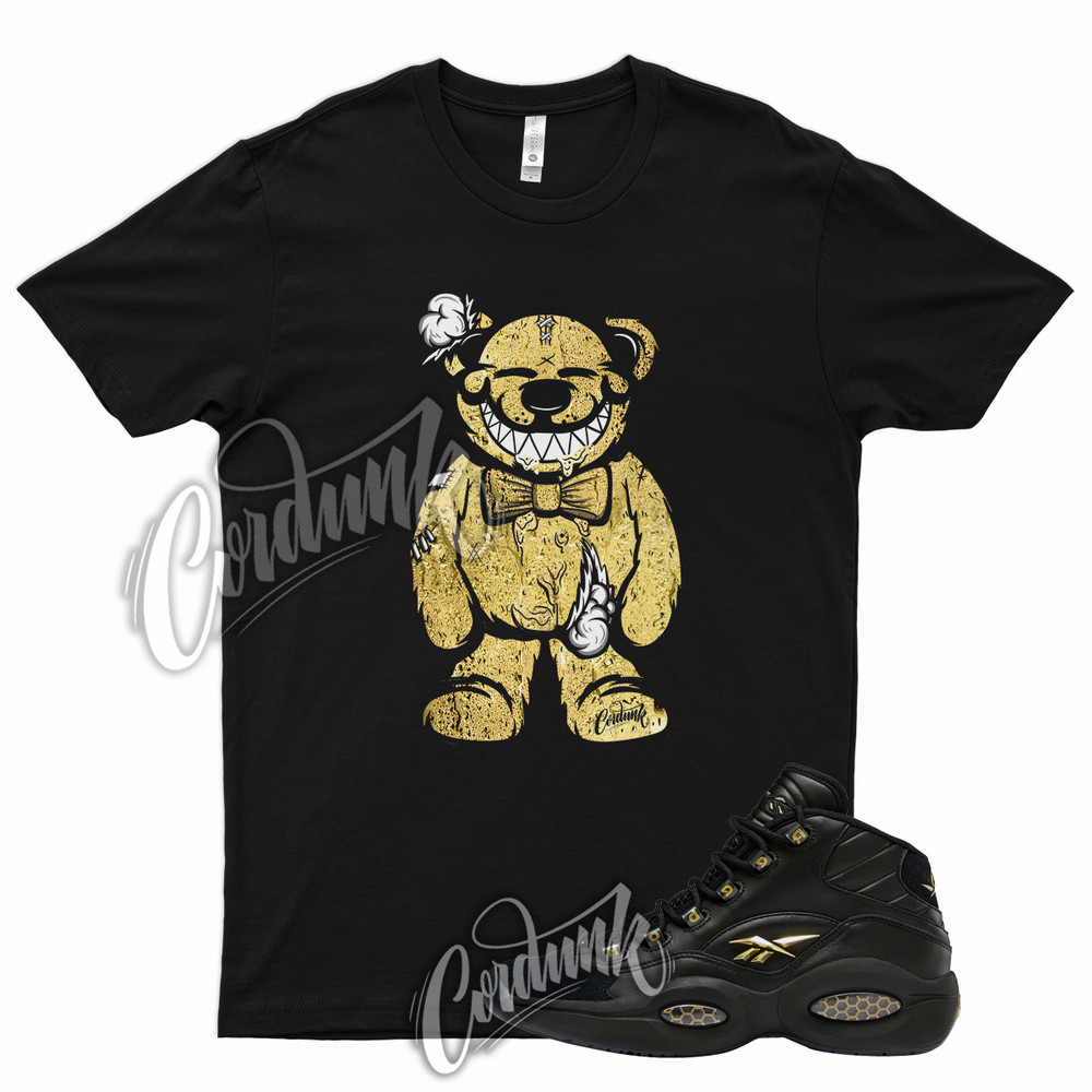 BEAR T Shirt for Question Mid Black Metallic Gold Toe DMP 1 6 7 95 97 3