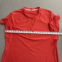 Lululemon Vented Tennis Shirt 1/4 Zip Mens XL Red Short Sleeve Blade Collar