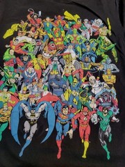 DC Comics Originals T Shirt Adult Medium Black Superhero Batman Flash Superman