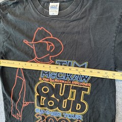 Anvil Tim McGraw Out Loud Summer Tour T-Shirt Medium Black 2004 Concert Tee
