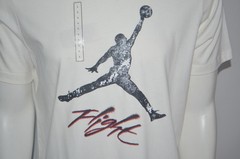 NWT NIKE AIR JORDAN Jumpman Flight Graphic 100% Cotton White Tee T-Shirt Sz L