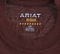 Ariat Rebar Men’s T-Shirt Cotton Strong Block Graphic Logo Short Sleeve Work Tee