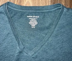 Banana Republic Women Vee Short Sleeve V Neck Premium Wash T-Shirt XL