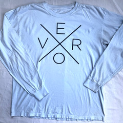 VERO T-shirt Mens Large Seahorse Lane Vero Beach Long Sleeve UPF Blue FLAW