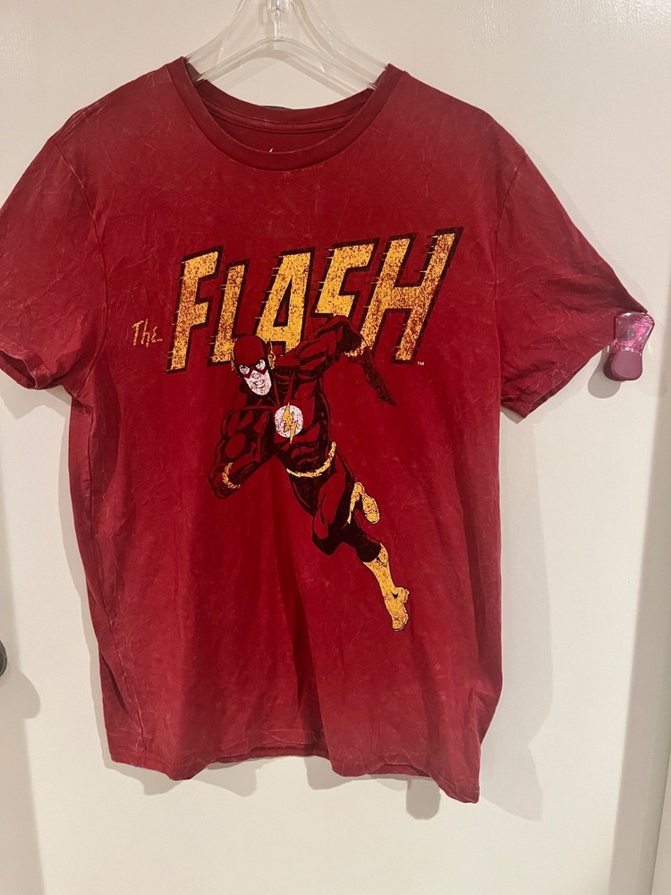 The Flash Superhero T-shirt Red size Large