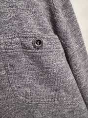 Lucky Brand Henley XL Gray Mock Neck Pullover Long Sleeve Cotton Pockets EUC