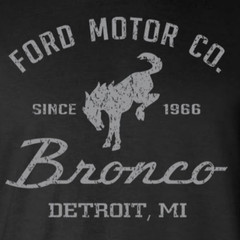 Ford Motor Co Bronco Detroit, MI 2-Sided T-Shirt – Official Licensed Product