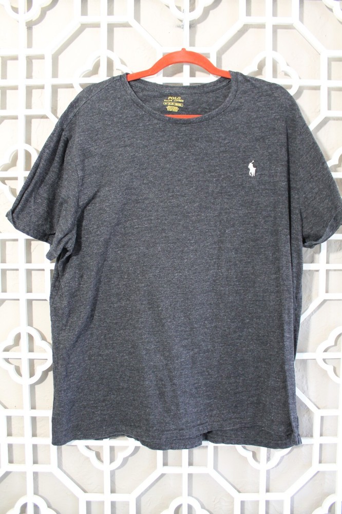Ralph Lauren Shirt Mens XL Gray White Pony Casual Preppy Comfort Men