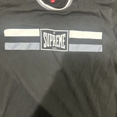 Supreme Warm Up Stripe Large Short Sleeve Black Shirt Everlast