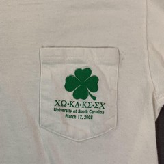 VTG 08 USC Gamecocks Grateful Dead St. Patrick’s Day Tee Shirt White Short SLV