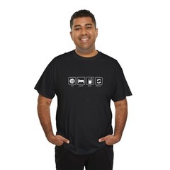 Gearhead Routine T-Shirt, Eat Sleep Fuel Repeat Tee, Gift for Petrolheads