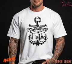 Unisex Anchored In Faith T-Shirt, Men T shirt,Women T shirt Gift Christian Top