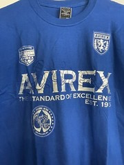 Avirex T-Shirt Youth 14/16 Blue with Front Logo Short Sleeve NWT