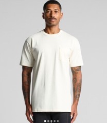 AS Colour Men’s 5027 6.5oz 100% Combed Cotton Classic Pocket Tee Blank White XL