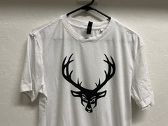 Bucked Up Mens Flag Logo White T Shirt Large New Without Tags Fitness Lifting