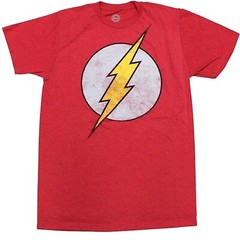 DC Comics The Flash Distressed Logo Men’s Red T-Shirt – NWT