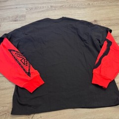 Cactus Jack Travis Scott Crossover Layered Long Sleeve Shirt Brown Red Sz 2XL
